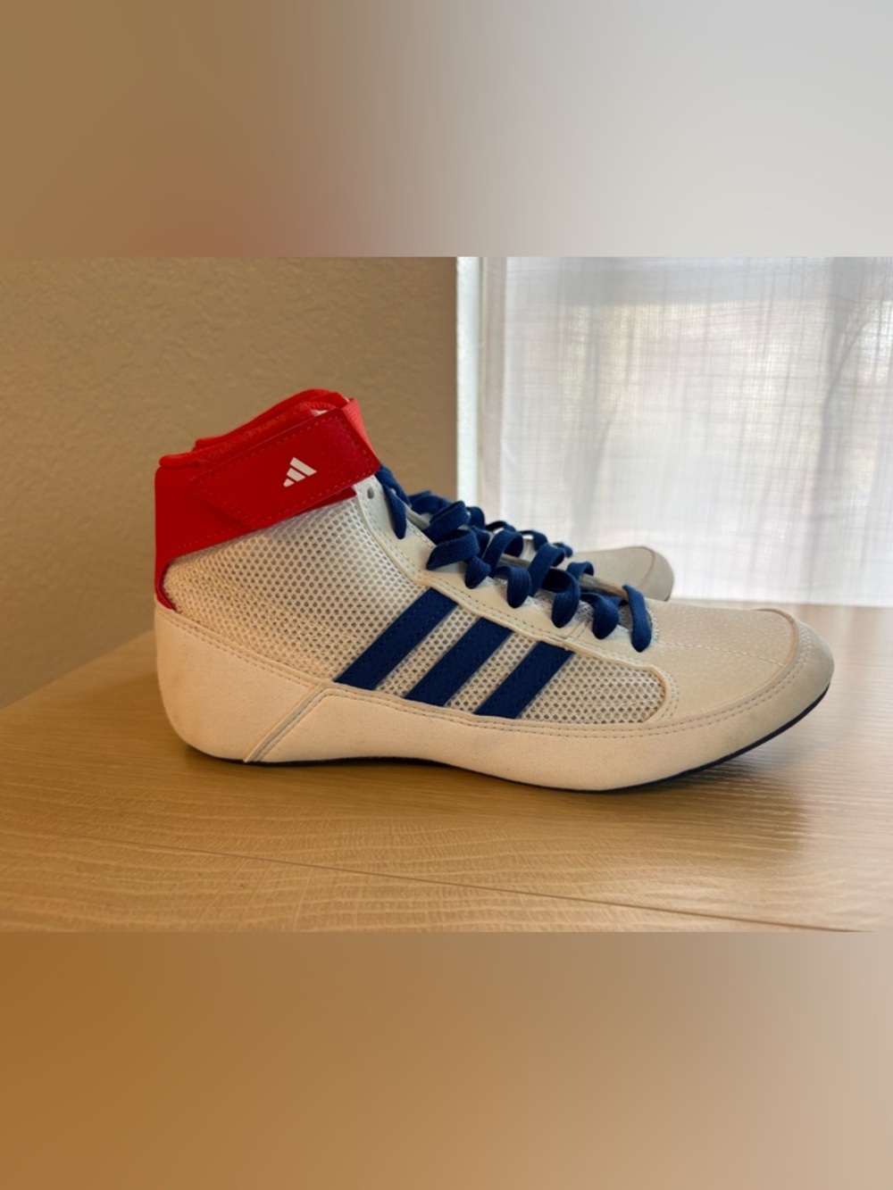 Adidas | G25909 | HVC 2 Youth | White Royal Red Kids Wrestling Shoes 4.5 Kids
